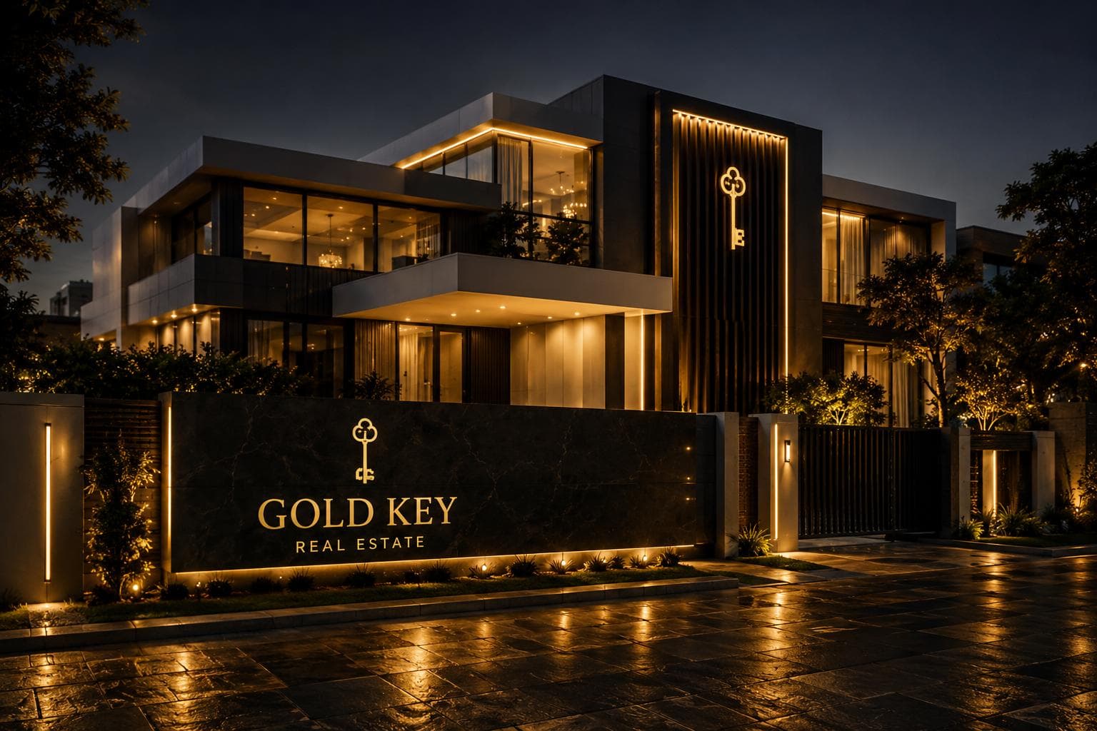 Equipo de Gold Key visitando una vivienda